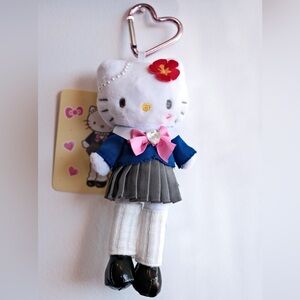 Rare Hello Kitty School Outfit with Blue Jacket Pink Bow Japanese Authentic